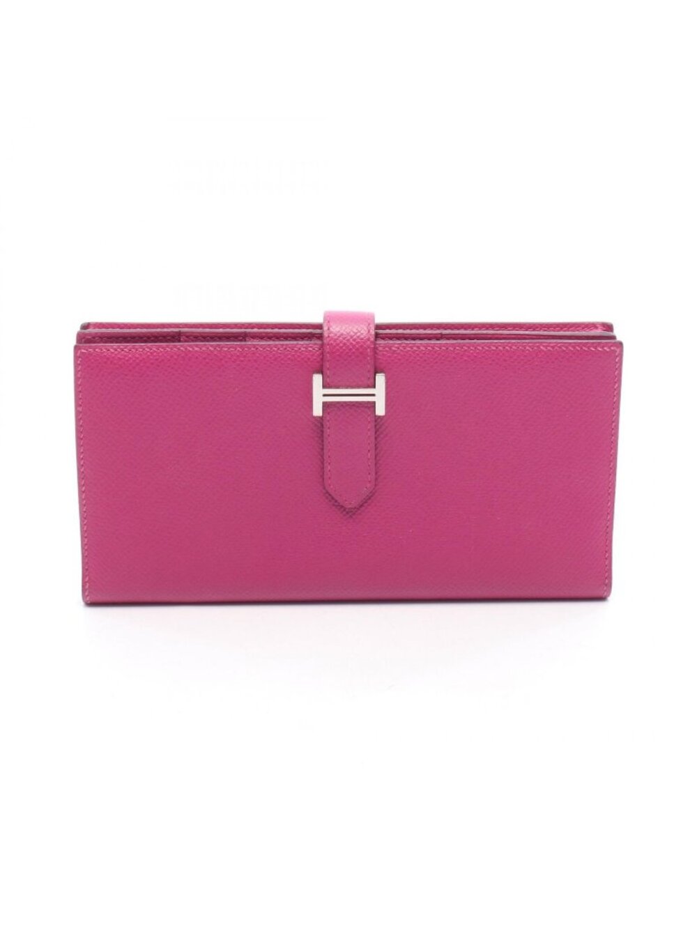 Hermes Bifold Wallet Bearn Soufflet Rose Purple
